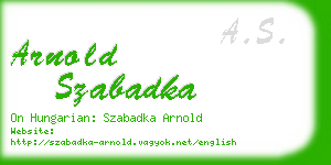 arnold szabadka business card